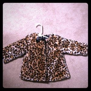 Leopard Print Little Me Girls Winter Coat